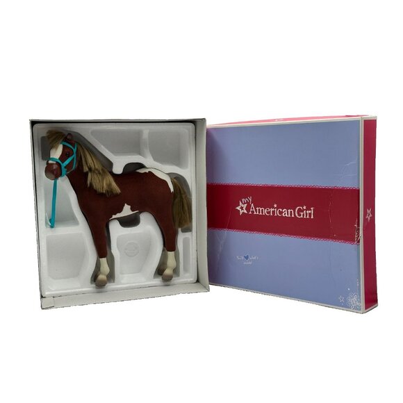 Retired American Girl Paint Filly Foal Horse Pre-Owned Complete -Box Lead Rope - Picture 1 of 10